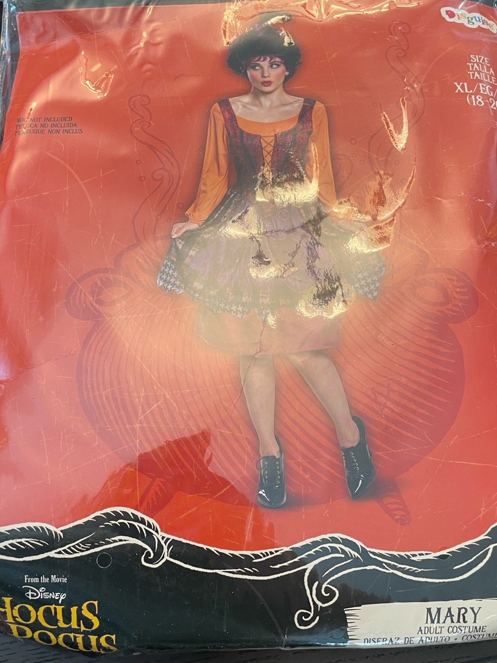 Disney Hocus Pocus Mary Skater Skirt in Orange & Black